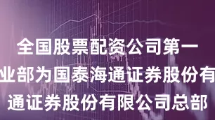 全国股票配资公司第一大买入营业部为国泰海通证券股份有限公司总部